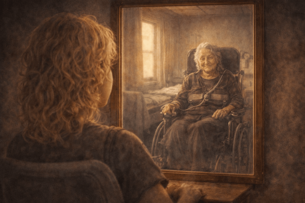 Reflection of mother